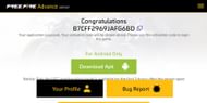 Click the download APK button (image via Garena)